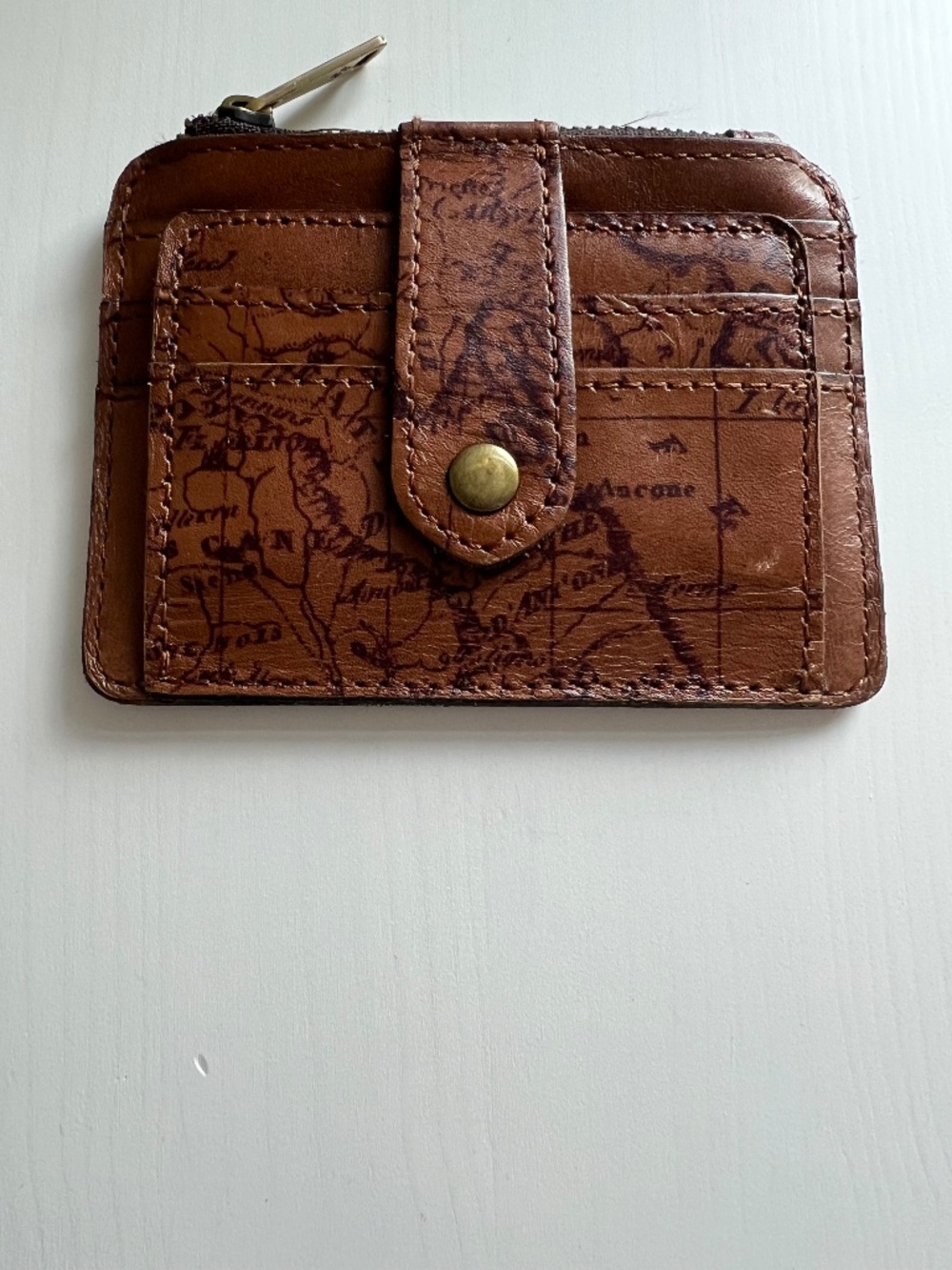 Patricia Nash Cassis European Map ID Case in Rust Riot